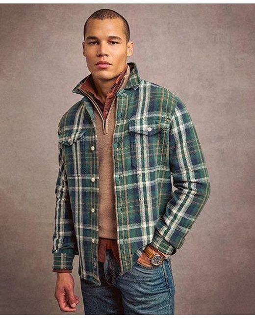 Superdry Green The Merchant Store - Heavy Checked Shirt for men