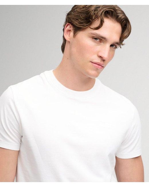 Superdry Blue & Co Essential Serif Logo Embroidered T-shirt for men