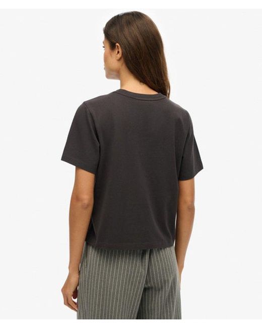 Superdry Black Country Club Boxy Loose T-Shirt