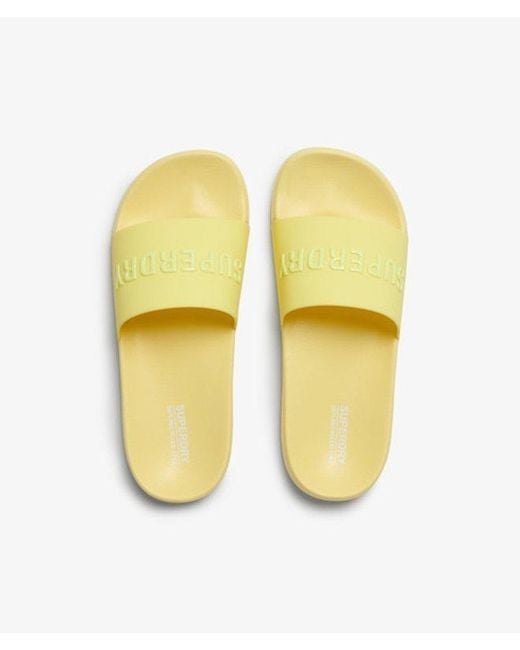 Superdry Yellow & Co Vegan Logo Pool Sliders