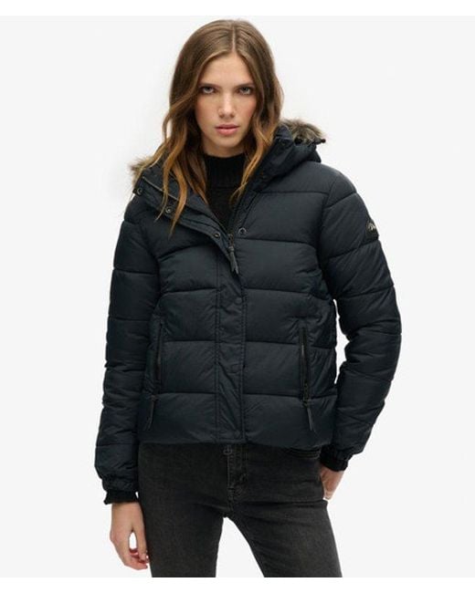 Superdry Blue & Co Hooded Mid Layer Short Jacket