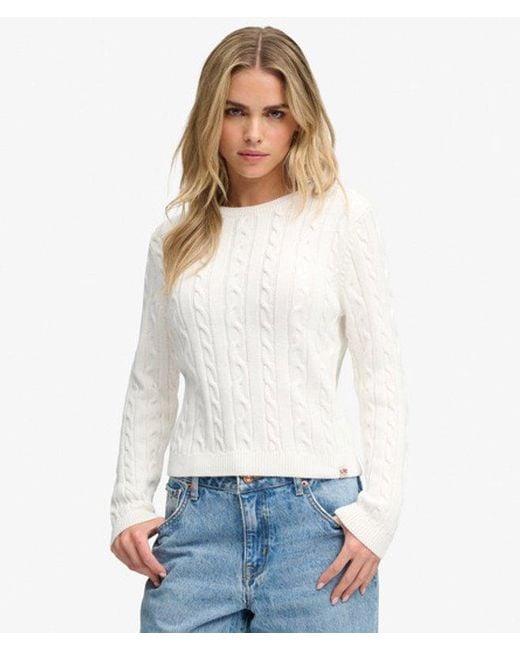 Superdry White & Co Essentials Cable Knit Jumper