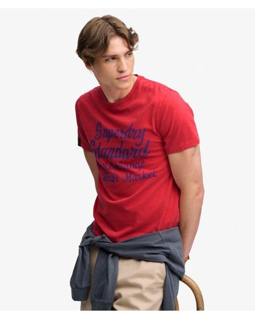 Superdry Red & Co Vintage Script T-shirt for men
