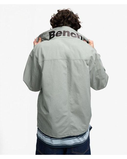 Superdry Gray Bench X & Co Bench High Neck Ripstop Jacket for men