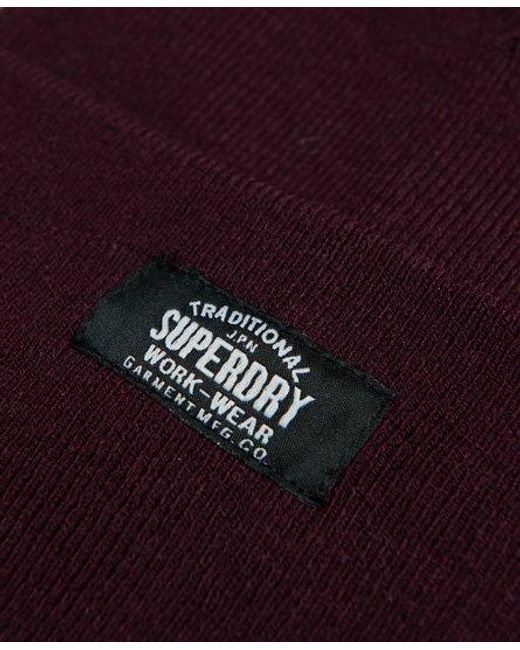 Superdry Red Classic Knitted Beanie