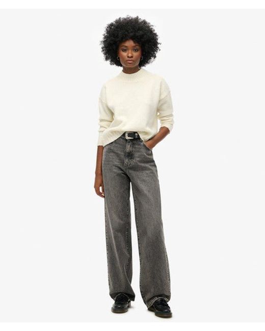 Superdry White & Co Cotton Wide Leg Jeans