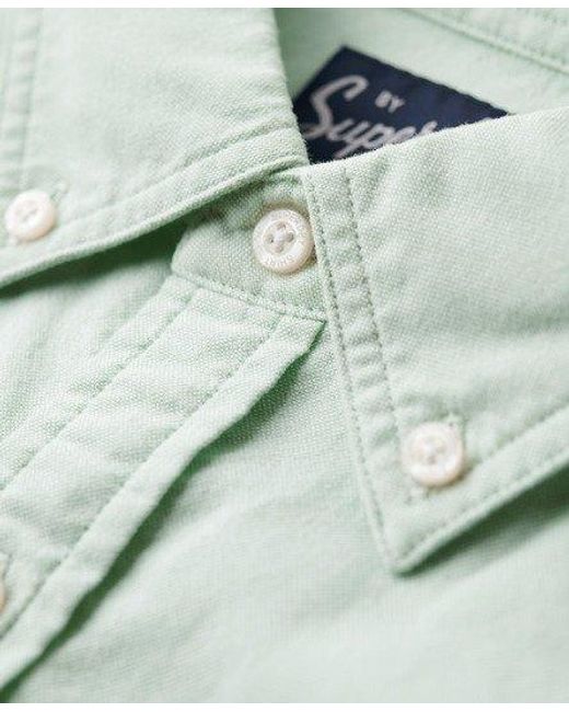 Superdry Green Long Sleeve Oxford Shirt for men