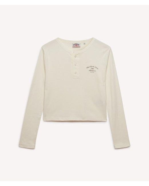 Superdry White & Co Athletic Essentials Button Down Long Sleeve Top