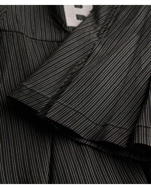Superdry Black Bench X & Co Bench Logo Pleated Stripe Mini Skirt