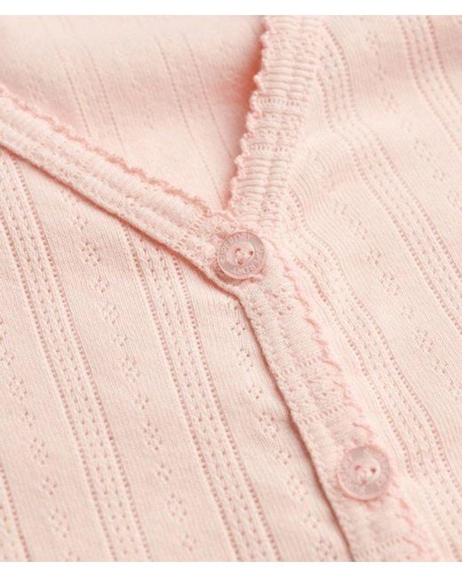 Superdry Blue & Co Athletic Essential Pointelle Cardigan