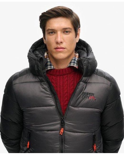 Superdry Colour Block Sport Puffer Jacket in Gray for Men Lyst