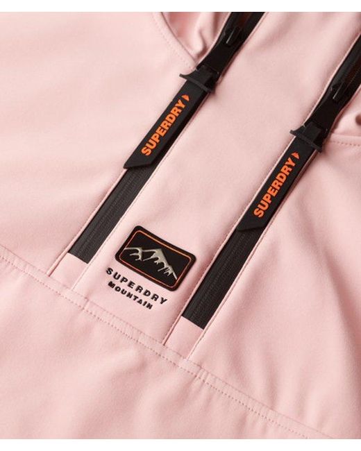 Superdry Freestyle Softshell Ski Hoodie in het Pink