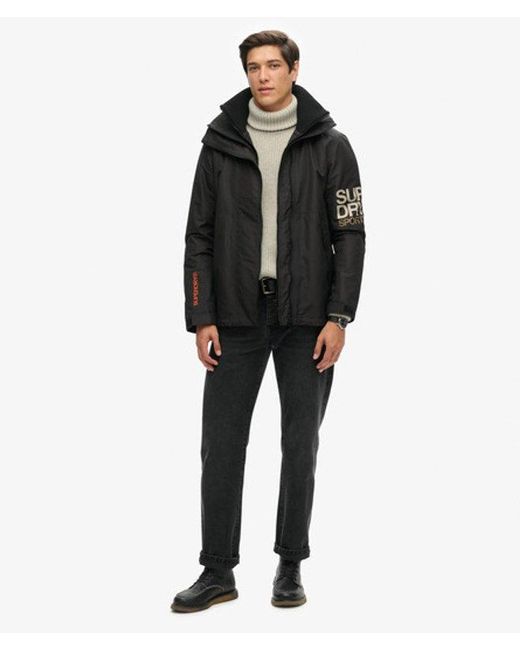 Superdry Black & Co Hooded Yachter Sd Windbreaker Jacket for men