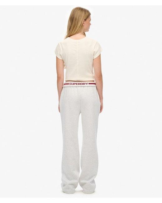Superdry White & Co Athletic Essentials Logo Low Rise Flare jogger
