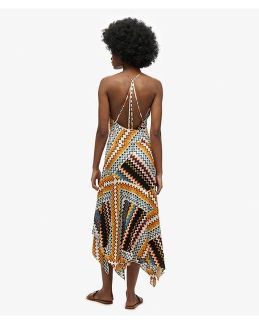 Superdry Metallic & Co Premium Hanky Hem Dress