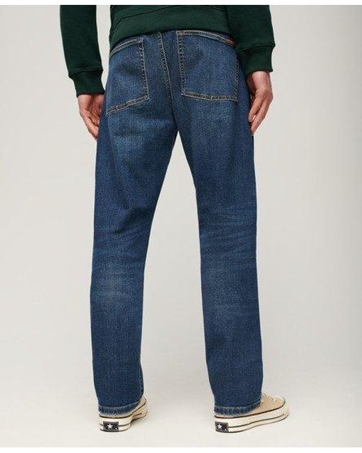 Superdry Blue Vintage Slim Straight Jeans for men