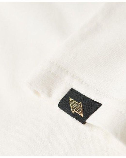 Superdry White Embellished Poster Cap Sleeve T-shirt