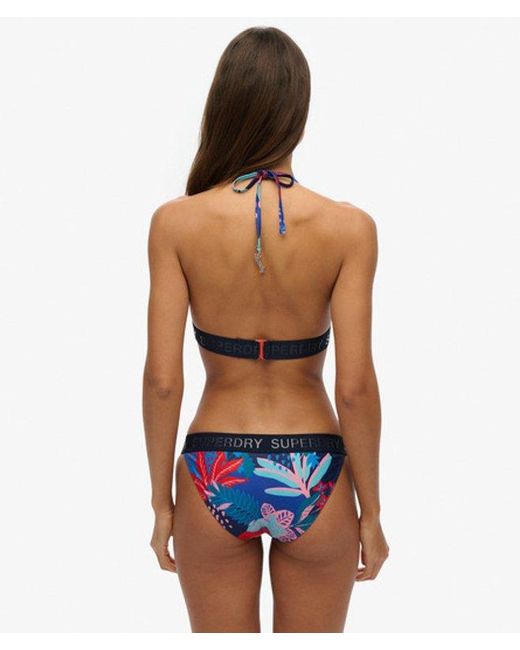 Femme Haut De Bikini Triangle À Logo Taille Superdry en coloris Red