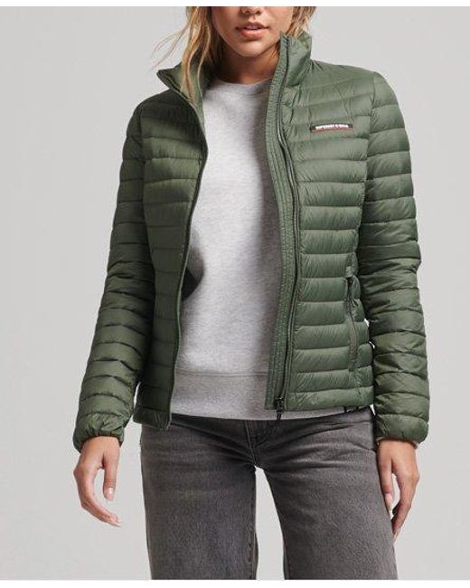 Superdry Green Tech Core Down Jacket Dark Moss