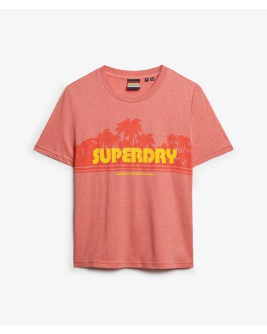 Superdry Red & Co Outdoor Stripe Relaxed T-shirt