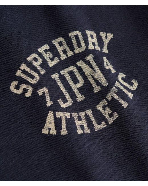 Superdry Blue Athletic Essential Slub T-Shirt