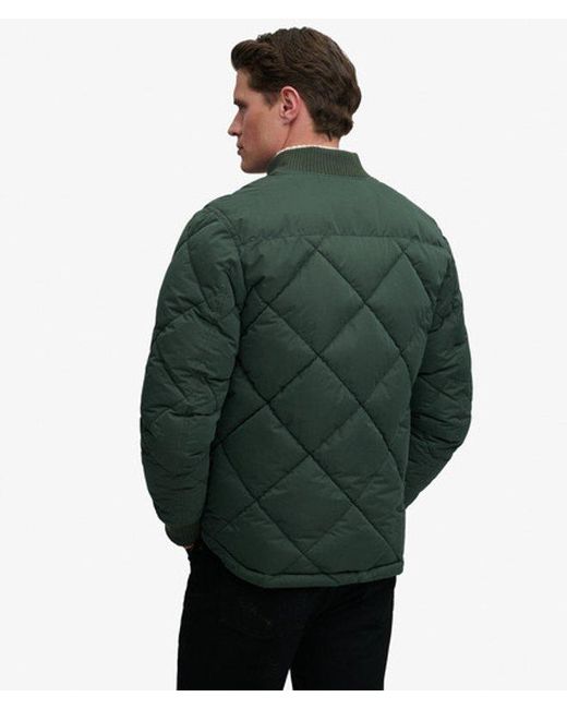Superdry Green & Co Diamond Quilt Jacket for men