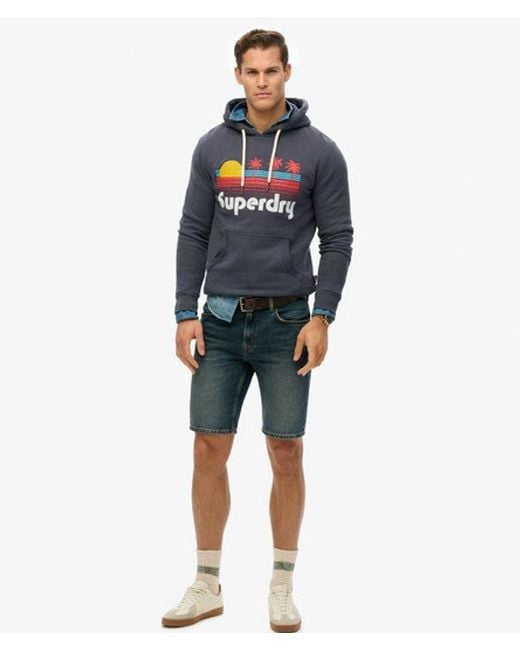 Superdry Blue Great Outdoors Hoodie for men