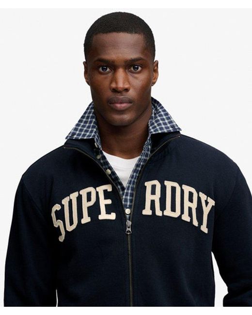 Superdry Blue & Co Vintage Athletic Track Jacket for men
