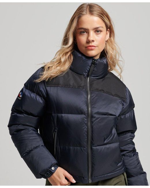 Superdry Sportstyle Code Puffer Jacket Navy / Eclipse Navy in Blue ...
