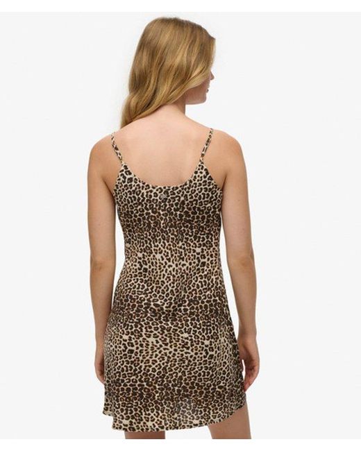 Superdry Metallic & Co Bias Cut Mini Slip Dress