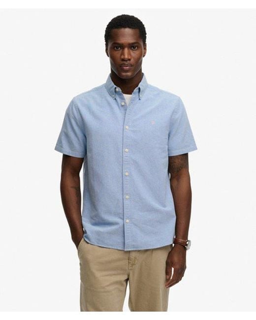 Superdry Blue & Co Preppy Oxford Short Sleeve Shirt for men