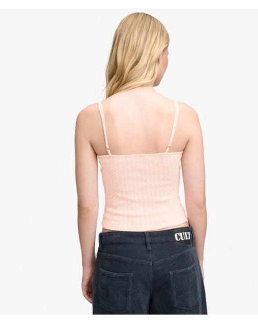 Superdry Athletic Essentials Cami Top Slanke Pasvorm in het Pink