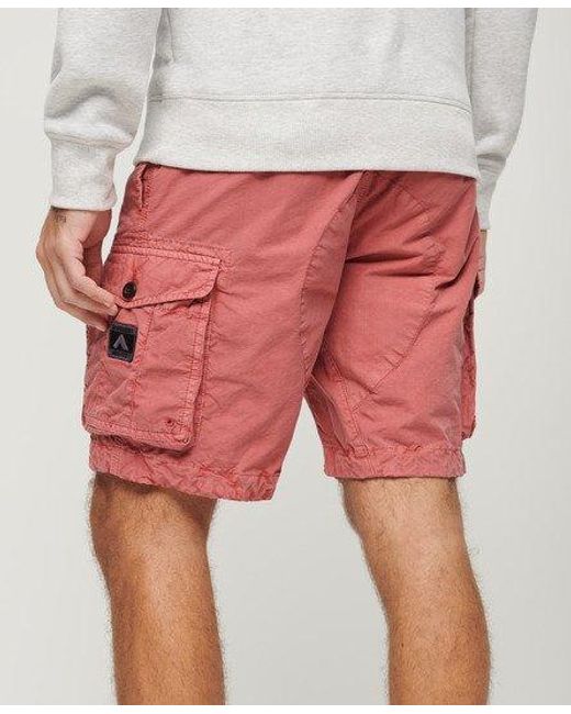Superdry Red Parachute Light Shorts for men