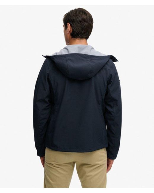 Superdry Blue & Co Hooded Softshell Trekker Jacket for men