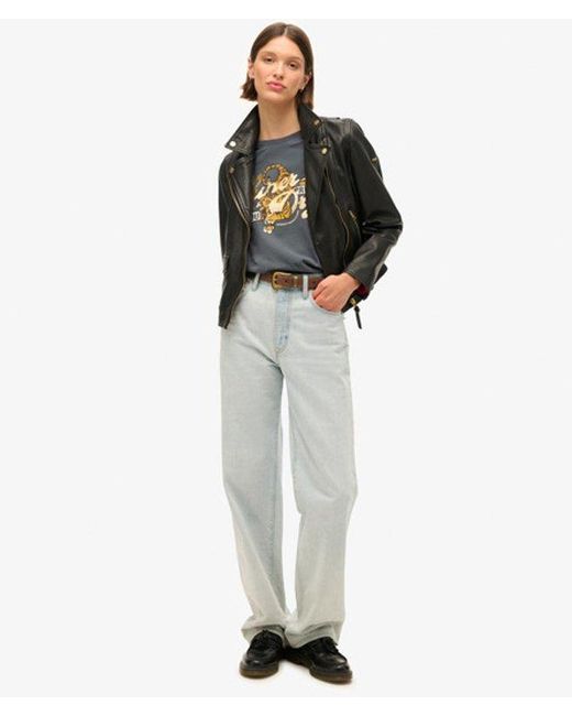 Superdry Gray & Co Tattoo Script Relaxed T-shirt
