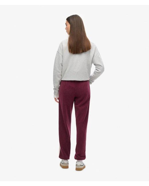 Superdry Red Ladies Vintage Side Stripe joggers