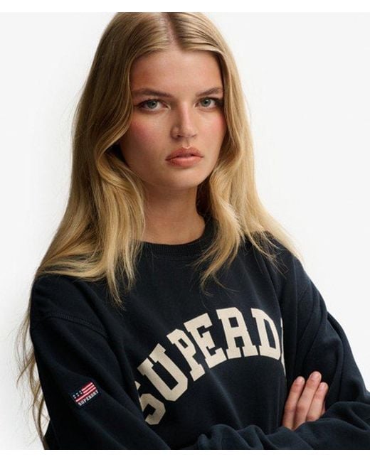Superdry Blue & Co Athletic Essentials Slouchy Sweatshirt