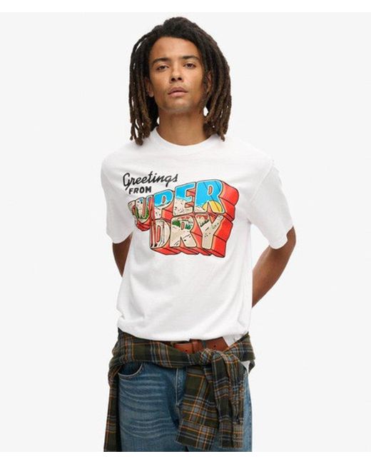 Superdry White & Co Travel Postcard Graphic T-shirt for men