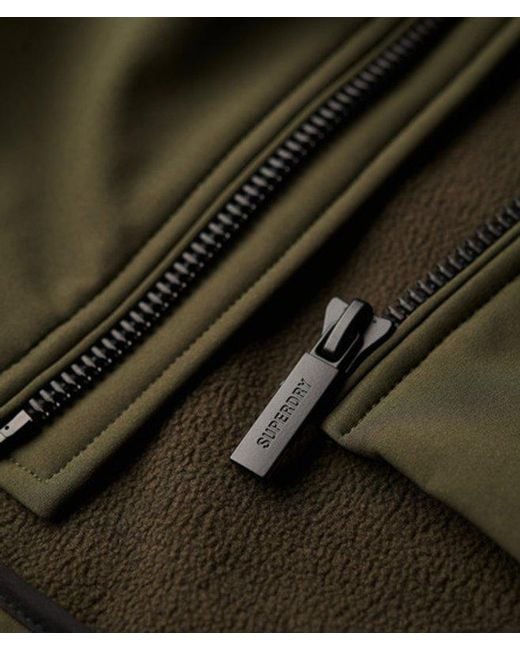 Superdry Green & Co Hooded Soft Shell Trekker Jacket for men