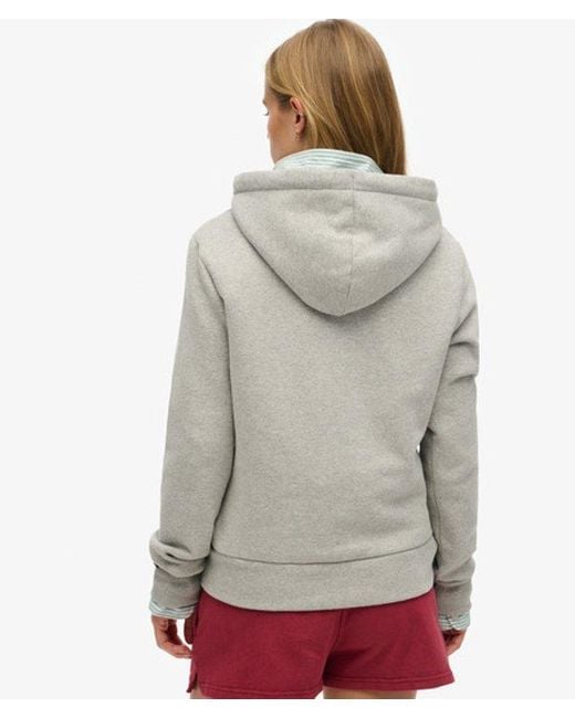 Superdry Red Athletic Metallic Hoodie