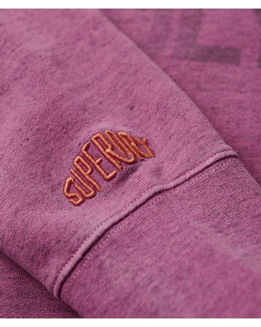 Superdry Pink & Co Over Dyed Marl Crew Sweatshirt for men