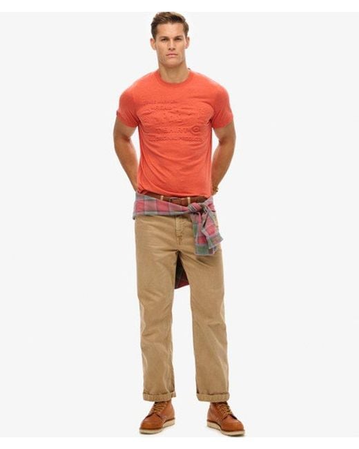 Superdry Orange & Co Workwear Embossed Relaxed T-shirt for men