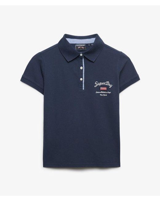 Superdry Blue & Co Athletic Essentials Graphic Polo Top