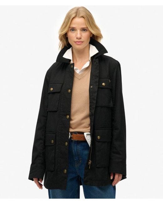 Superdry Black Wax Jacket