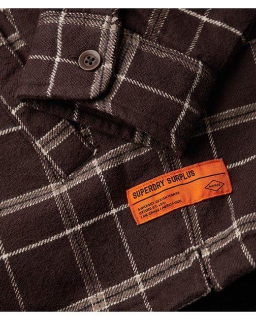 Superdry Brown & Co Surplus Check Jacket for men