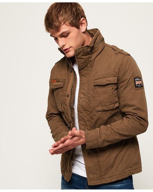 Superdry Classic Rookie Military Jacket Brown for men