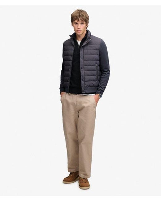 Superdry Black Interlock Hybrid Jacket for men