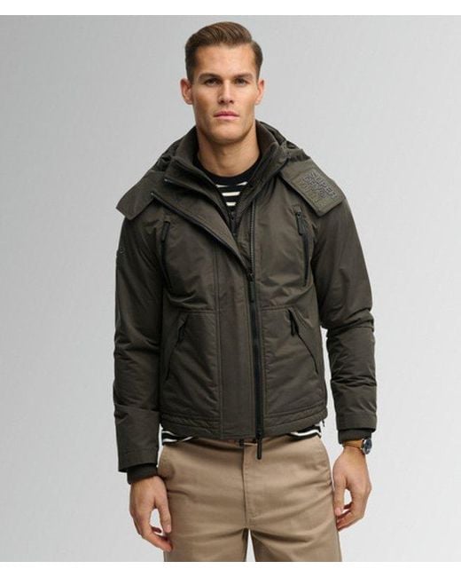 Superdry Gray & Co Hooded Microfibre Arctic Windcheater Jacket for men