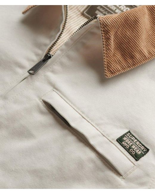Superdry Blue & Co Cord Collar Barn Jacket