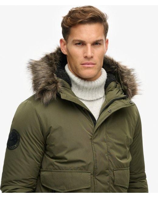 Superdry Green Everest Bomber Jacket Army for men
